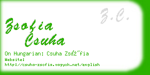 zsofia csuha business card